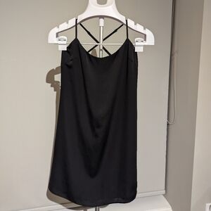 Aritzia Low Back Black Slip Dress